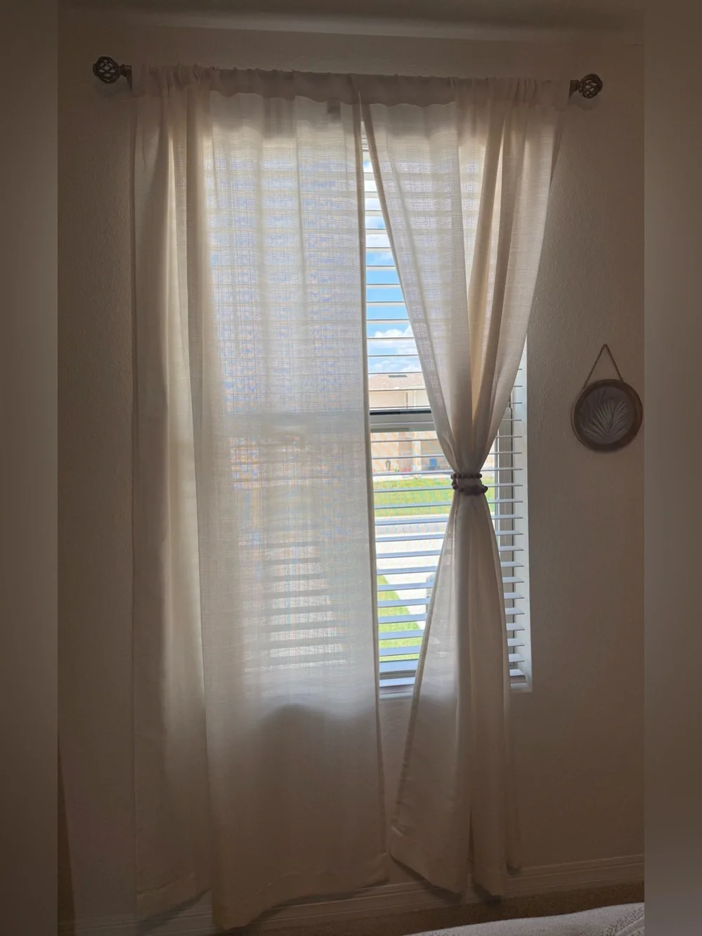 Mainstays Ivory Sheer Curtain Panels.Set of 2 panels